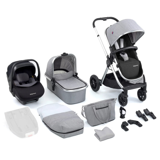 Babymore Memore V2 Travel System Pecan Car Seat – Silver