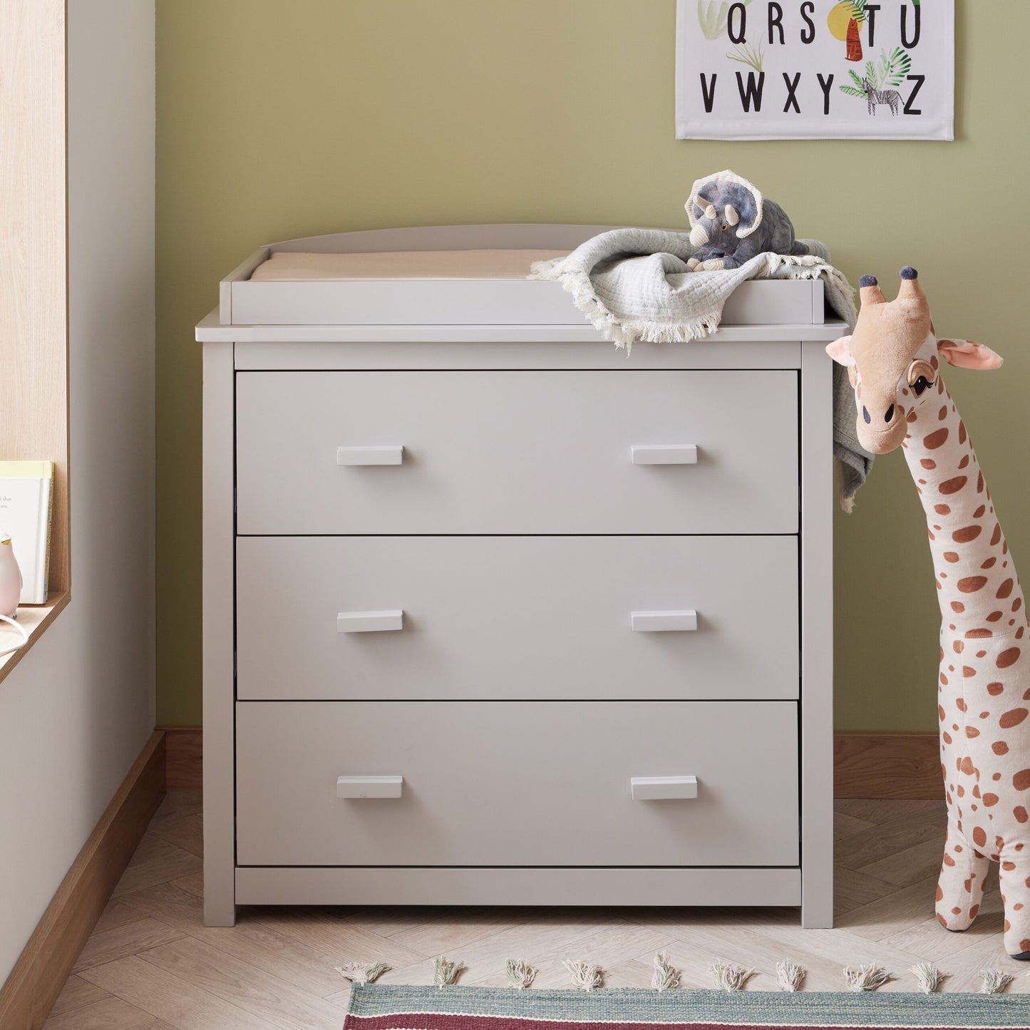 Aston 3 Piece Nursery Furniture Set – Grey