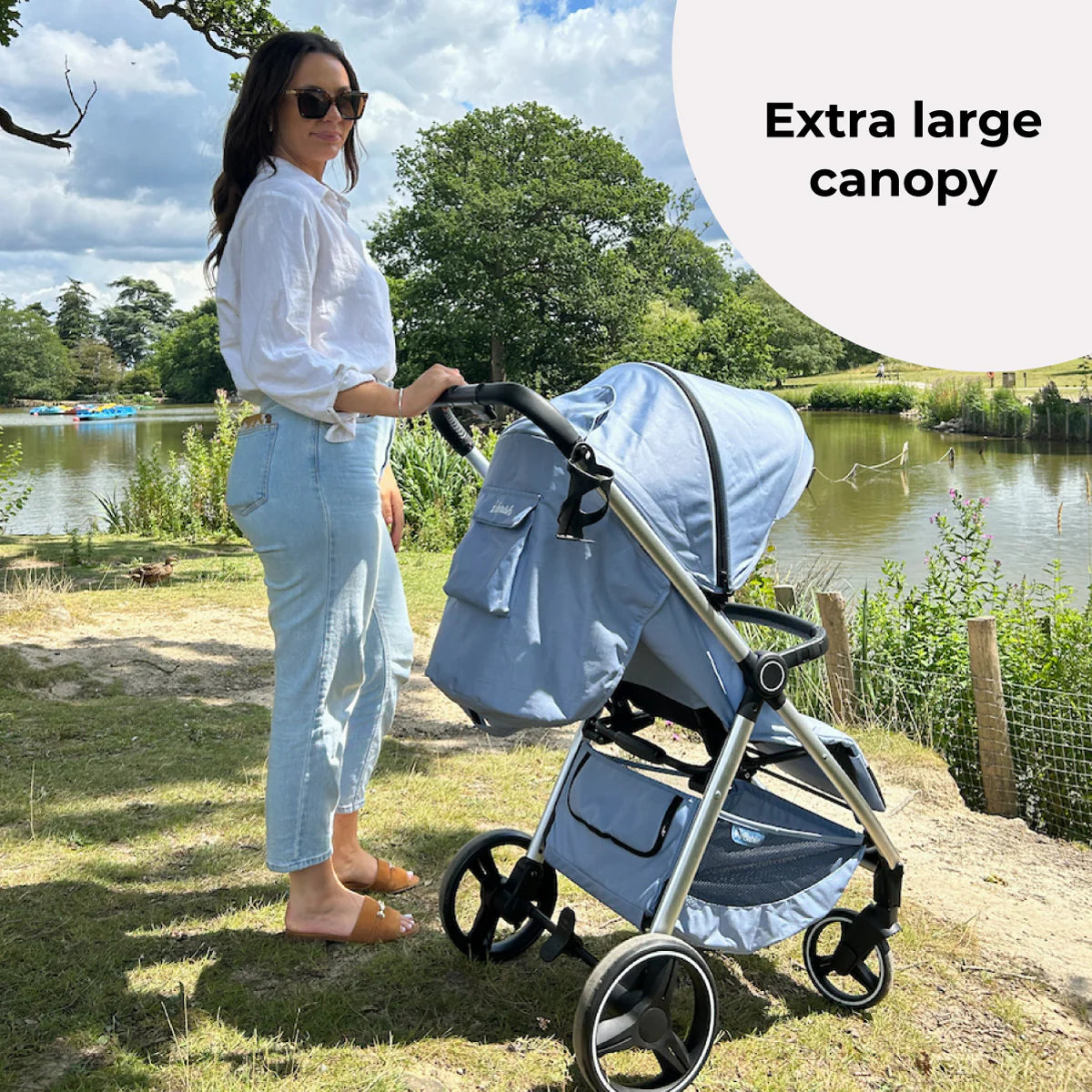 My Babiie MB160 Plus Pushchair - Blue Plaid
