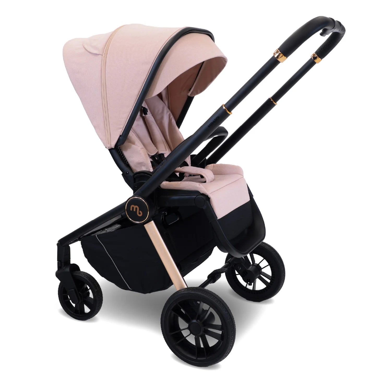 My Babiie MB450i 3-in-1 Travel System with Rotating Car Seat + Base - Pastel Pink