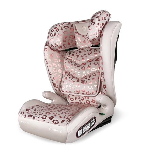 My Babiie MBCS23 High-Back Booster Lite R129 Car Seat - Blush Leopard
