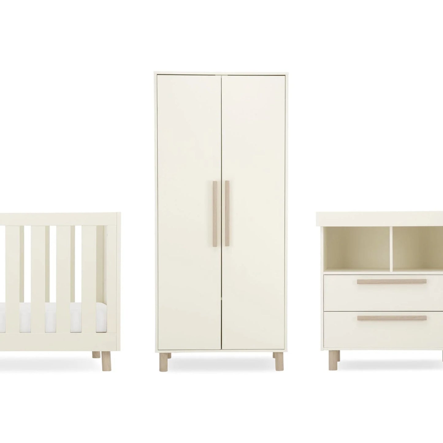 Harper 3 Piece Nursery Furniture Set - Cream & Ash