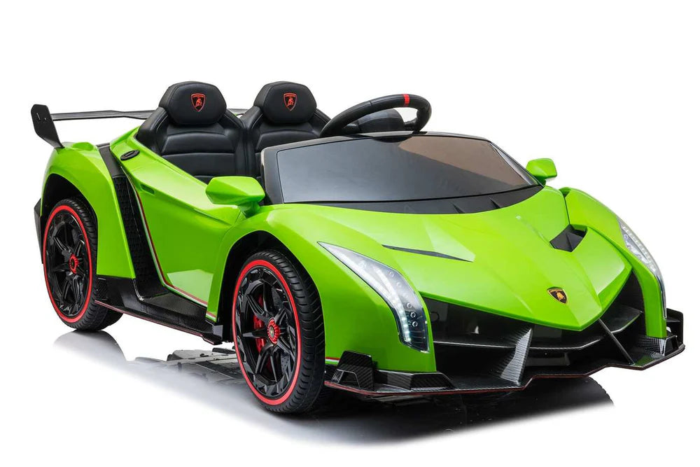 Kids Lamborghini Veneno 24v Electric Ride-on Car with Parent Remote - Green