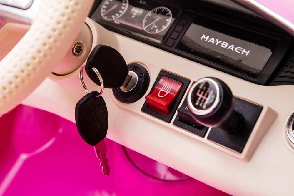 Kids Mercedes Maybach S650 12v Electric Ride-on Car with Parent Remote - Pink