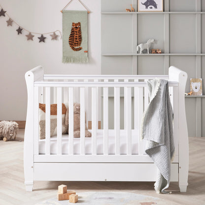 Babymore Eva Sleigh Drop Side Cot Bed