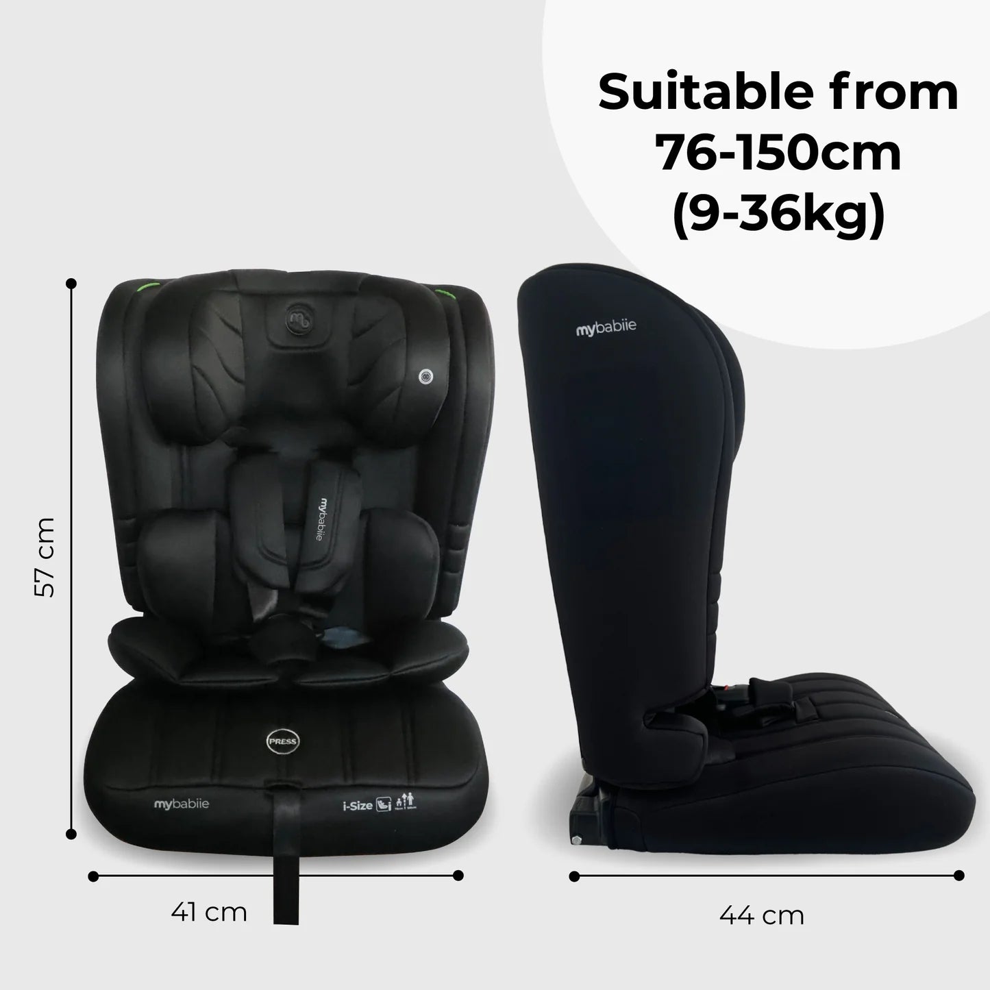My Babiie MBCS50 Toddler to Booster R129 Car Seat - Black