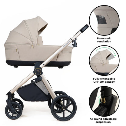 My Babiie MB450 LUXE 2-in-1 Pushchair & Carrycot - Feather