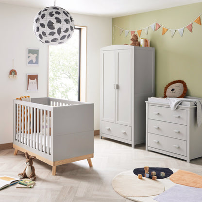 Babymore Mona Mini 3 Piece Universal Nursery Furniture Set – Grey