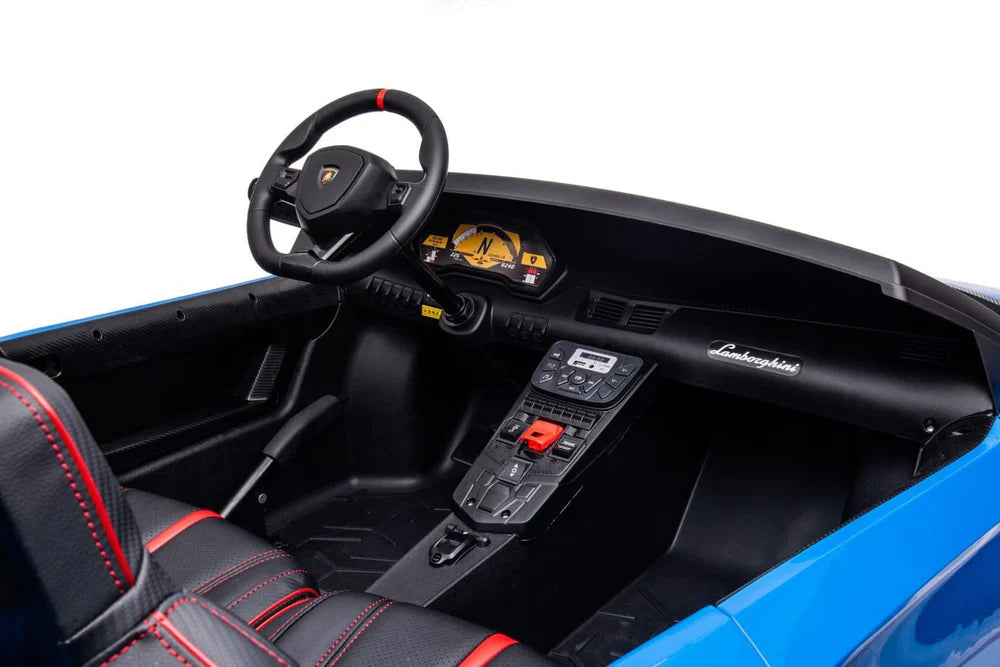 2 Seater Lamborghini SVJ 24V XXL Ride on Sports Car Massive Size - Blue