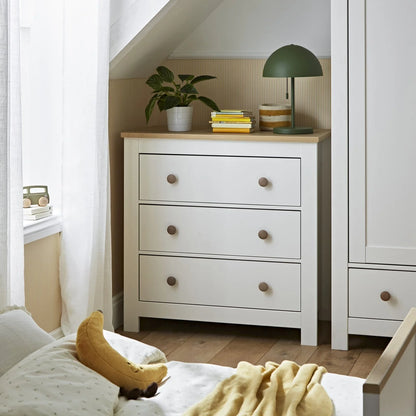 Luna 3 Piece Nursery Furniture Set - White & Oak