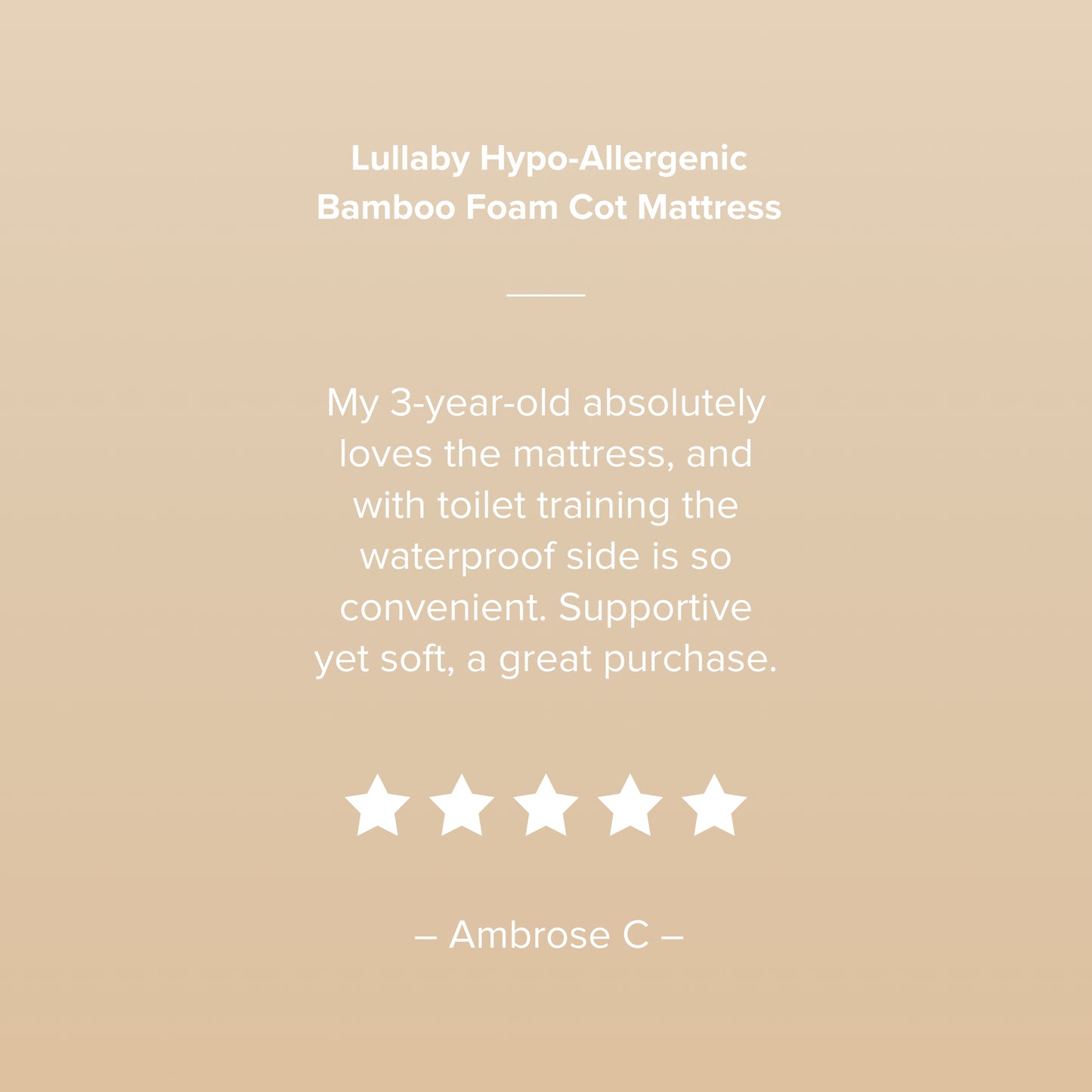 Lullaby Hypo-Allergenic Bamboo Foam Cot Bed Mattress 140 x 70cm