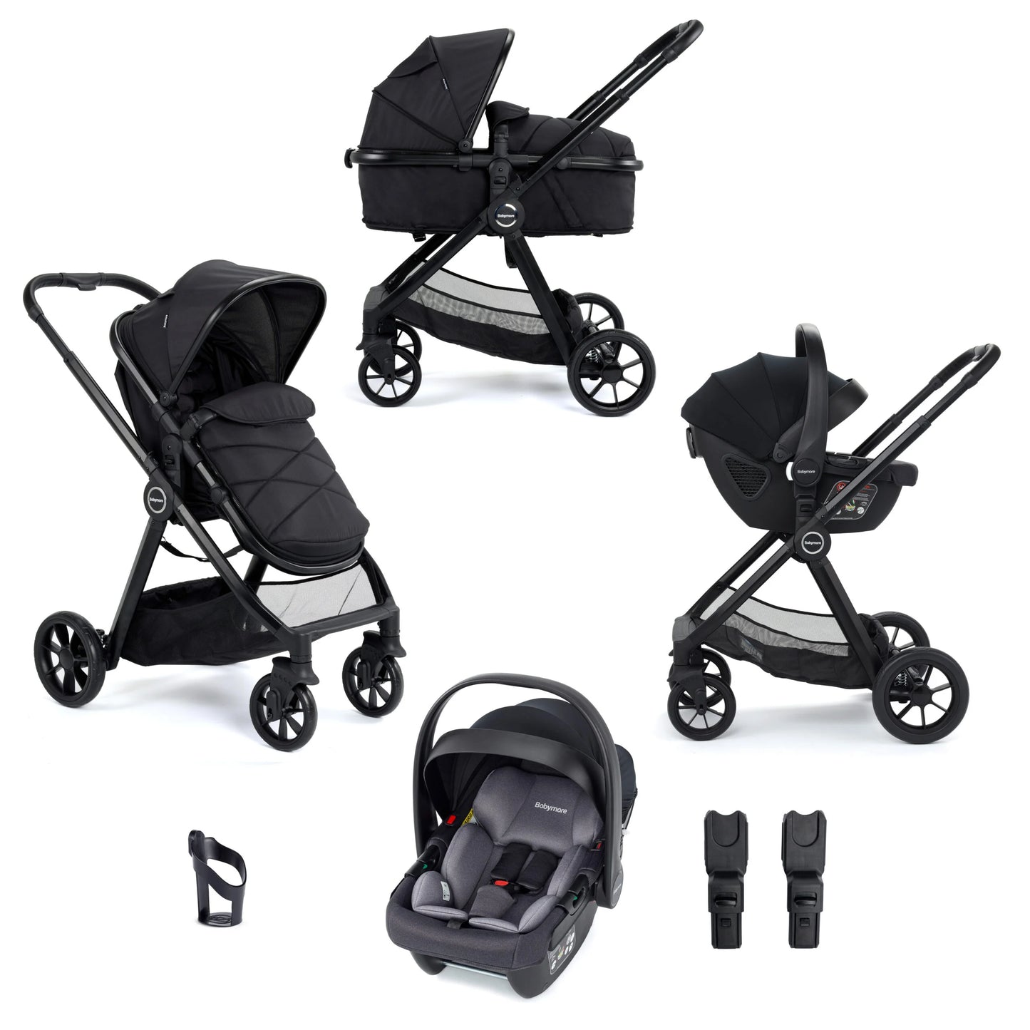Babymore Mimi Travel System Coco i-Size Car Seat – Black