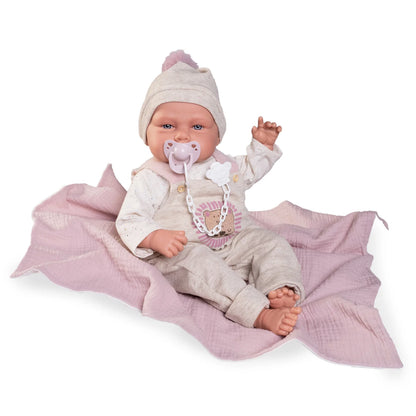 Antonio Juan Babydoo Doll - Poseable Doll with Blanket 50cm 18310