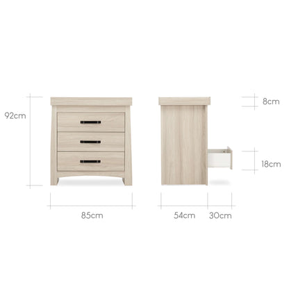 Isla 3 Piece Nursery Furniture Set - Ash