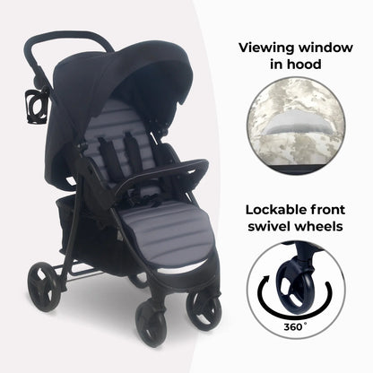 My Babiie MB30 Plus Pushchair - Black / Grey