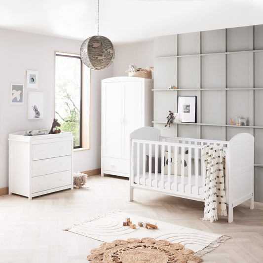 Aston 3 Piece Nursery Furniture Set – White