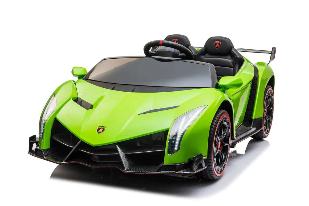 Kids Lamborghini Veneno 24v Electric Ride-on Car with Parent Remote - Green
