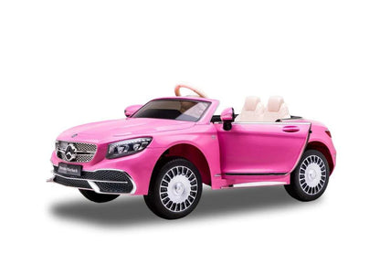 Kids Mercedes Maybach S650 12v Electric Ride-on Car with Parent Remote - Pink