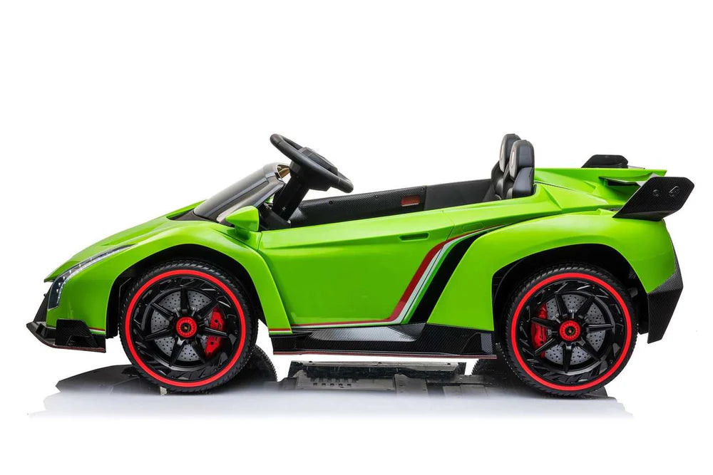 Kids Lamborghini Veneno 24v Electric Ride-on Car with Parent Remote - Green
