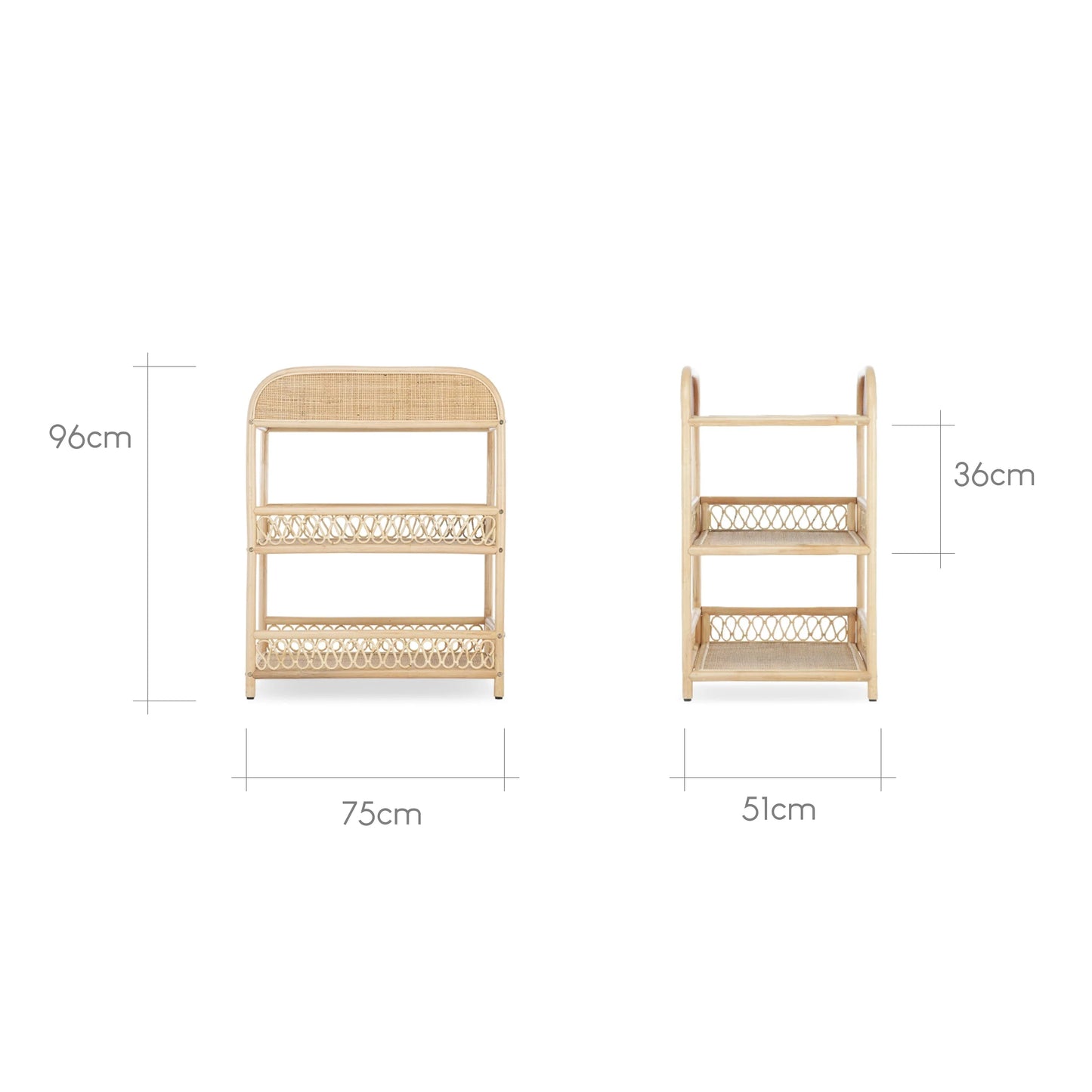 Aria 3 Piece Nursery Furniture Set - Rattan