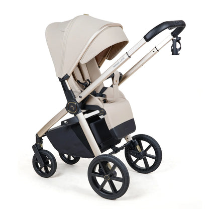 My Babiie MB450 LUXE 3-in-1 Travel System with Rotating Car Seat + Toddler Seat + Base - Feather