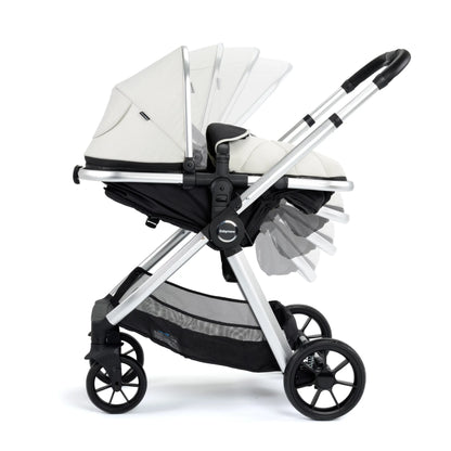 Babymore Mimi Travel System Coco i-Size Car Seat with Isofix Base – Silver