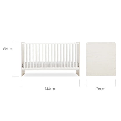 Freya 3 Piece Nursery Furniture Set - Coastal White