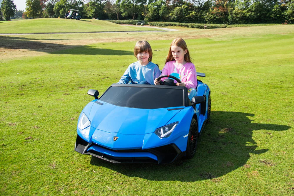 2 Seater Lamborghini SVJ 24V XXL Ride on Sports Car Massive Size - Blue