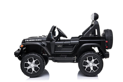 Kids ride-on Jeep Wrangler Rubicon 12v with Leather Seats and Eva Wheels