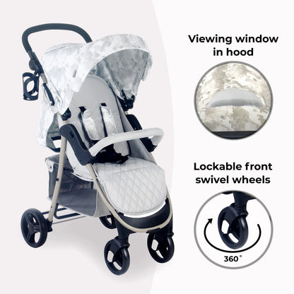 My Babiie MB30 Plus Pushchair - Grey Tie Dye
