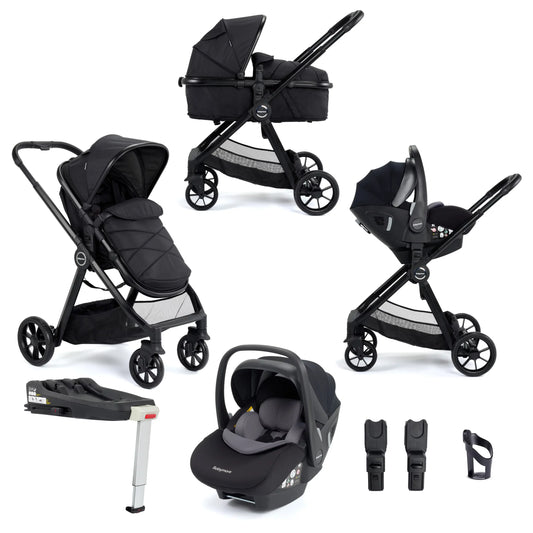 Babymore Mimi Travel System Pecan i-Size Car Seat with Isofix Base – Black