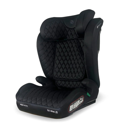 My Babiie MBCS23 High-Back Booster Lite R129 Car Seat - Quilted Black