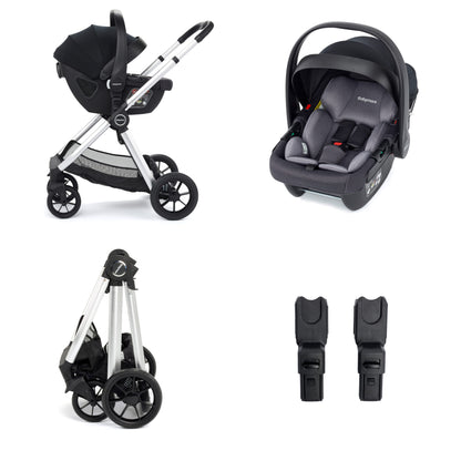 Babymore Mimi Travel System Coco i-Size Car Seat – Silver