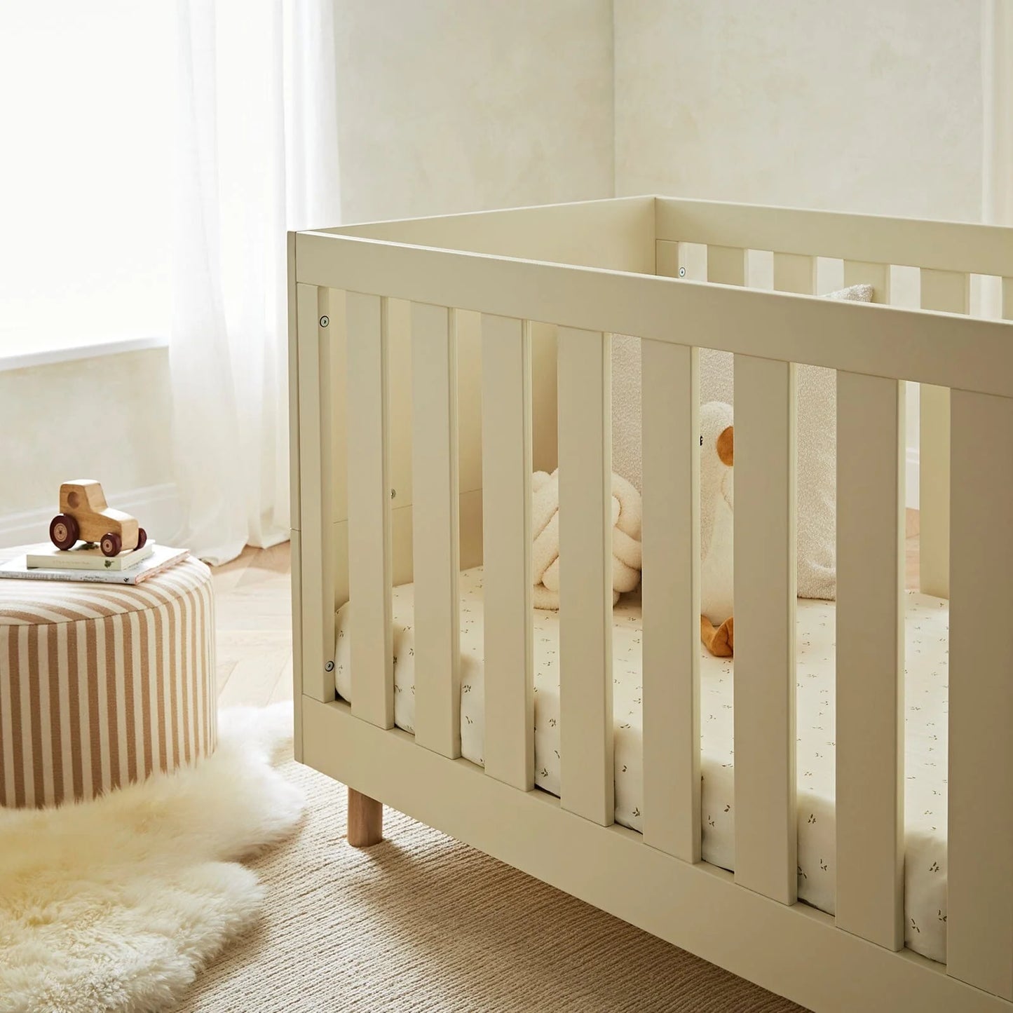 Harper 3 Piece Nursery Furniture Set - Cream & Ash