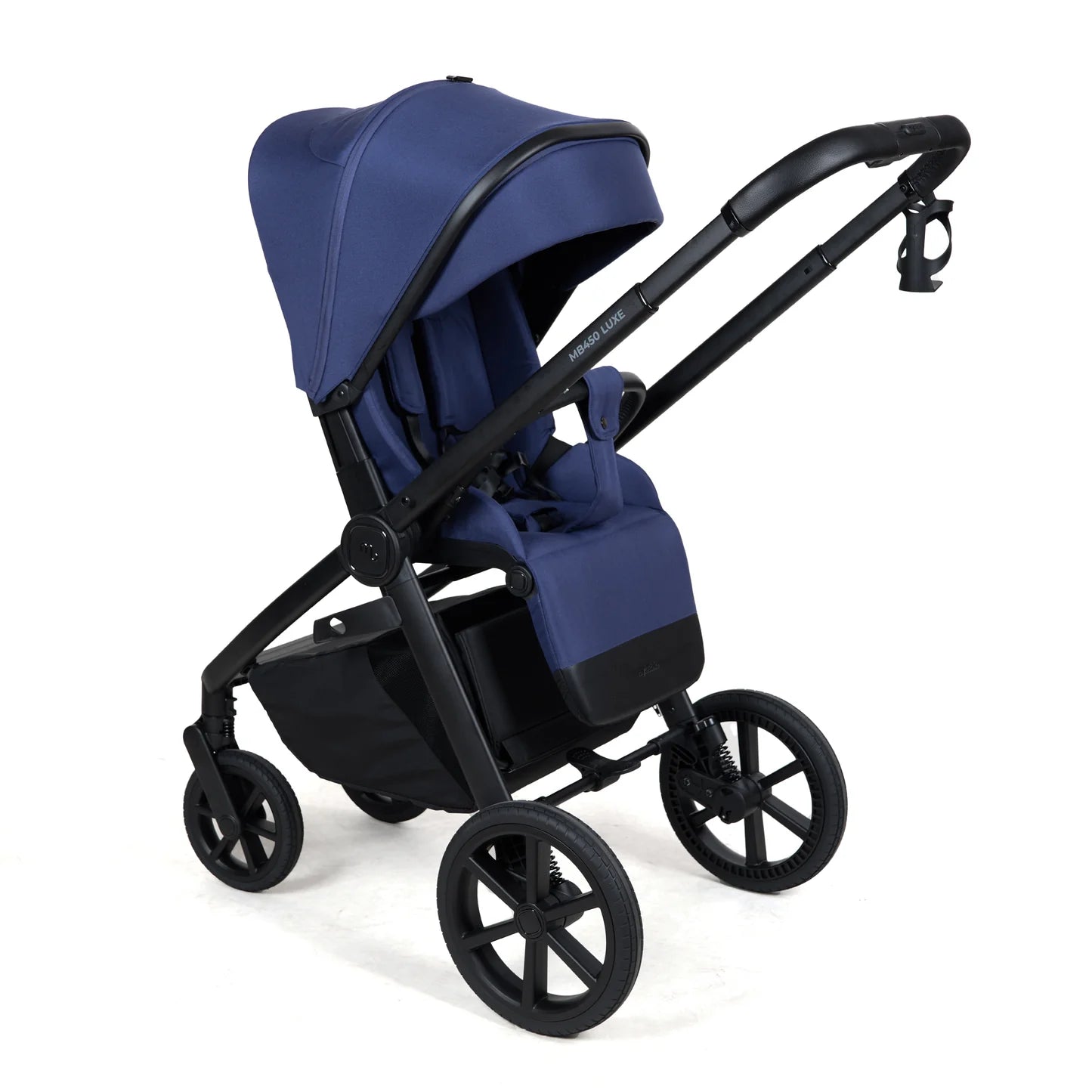 My Babiie MB450 LUXE 3-in-1 Travel System with Rotating Car Seat + Toddler Seat + Base - Indigo