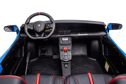 2 Seater Lamborghini SVJ 24V XXL Ride on Sports Car Massive Size - Blue
