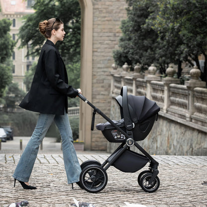 Babymore Kai Travel System Coco with Base – Forest Grey