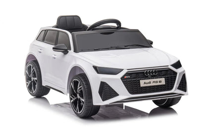 Audi RS6 Kids Ride on Sports Car with MP4 TV - White