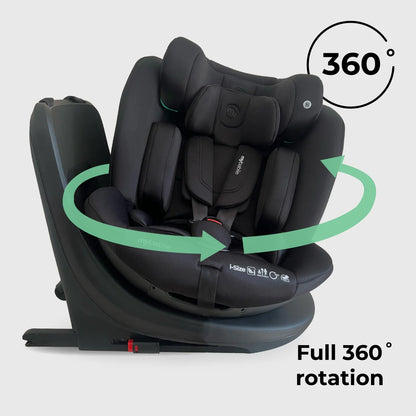 My Babiie MBCS300 Easy Spin R129 Car Seat with Top Tether - Black