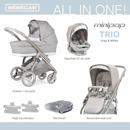 Bebecar Minipop Trio - Silver Grey