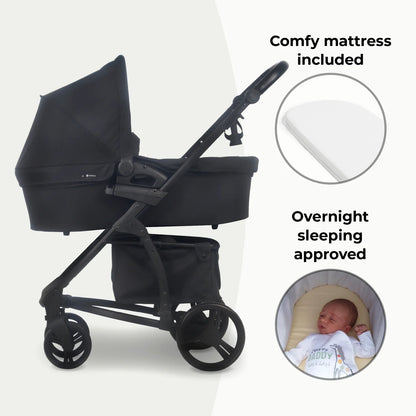 My Babiie MB200i 3-in-1 Travel System with i-Size Car Seat - Onyx Black