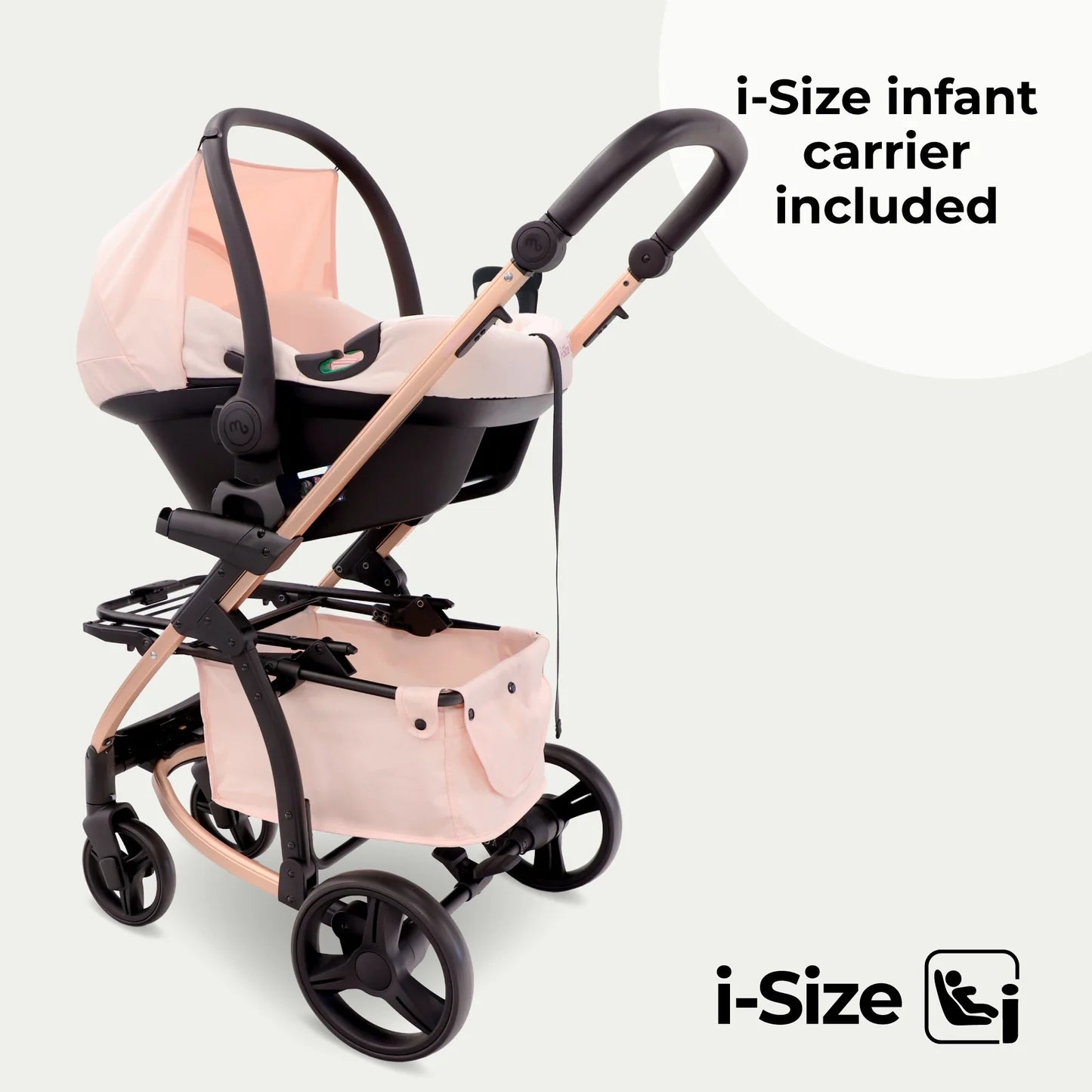 My Babiie MB200i 3-in-1 Travel System with i-Size Car Seat - Pink Plaid
