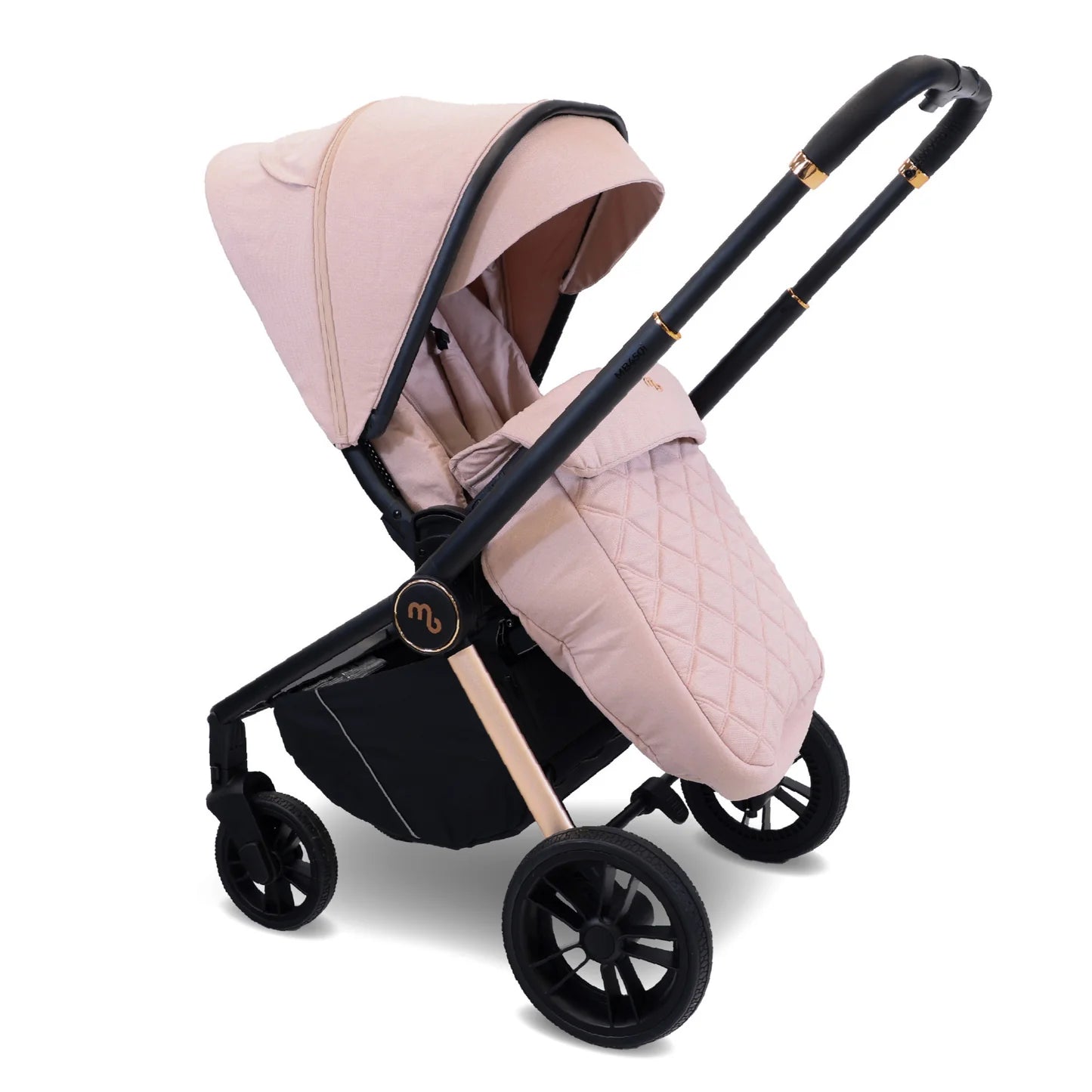 My Babiie MB450i 3-in-1 Travel System with Rotating Car Seat + Base - Pastel Pink