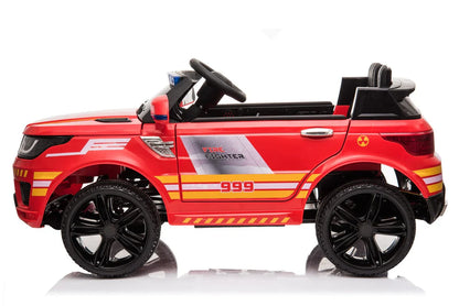 Kids Ride on Fire Truck 12v with Parental Remote Flashing Lights and Siren