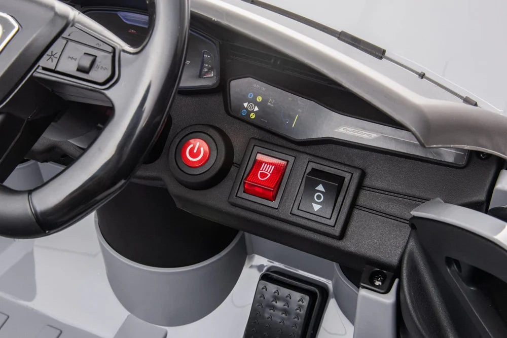 Audi RS6 Kids Ride on Sports Car with MP4 TV - White