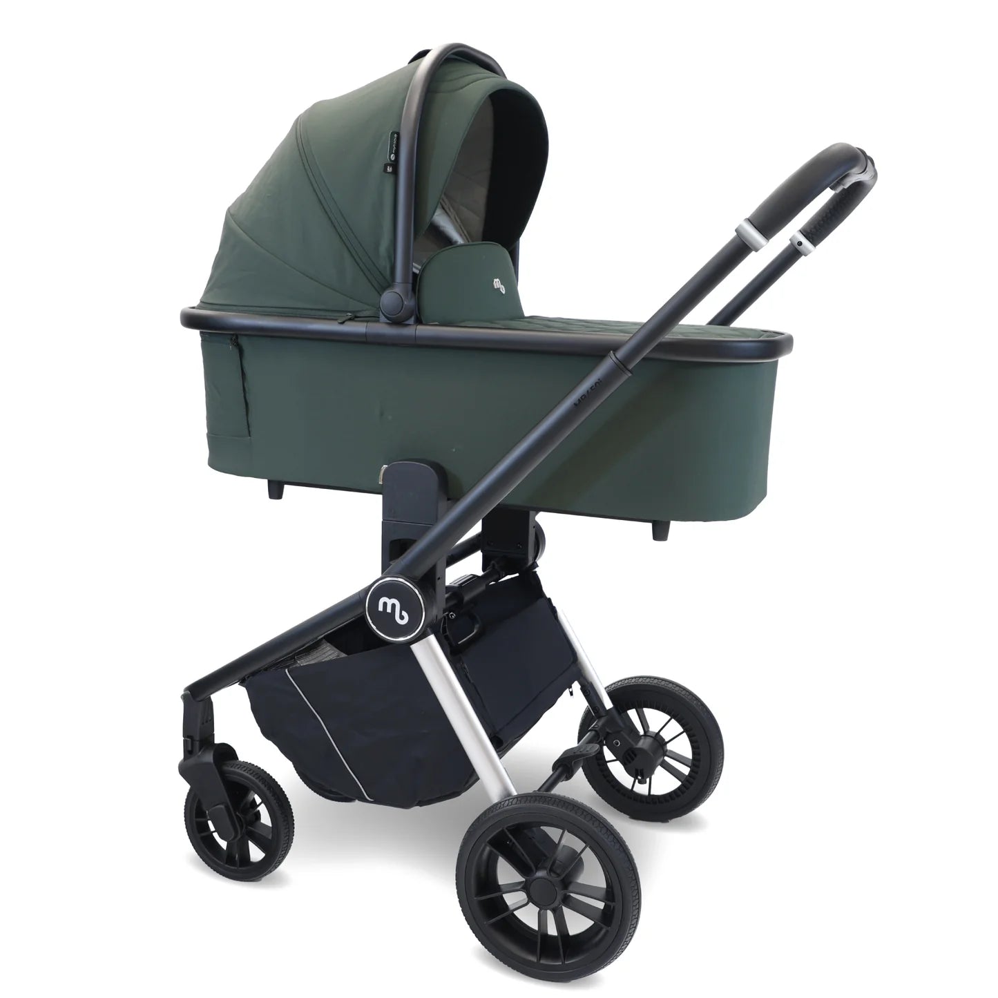 My Babiie MB450i 3-in-1 Travel System with Rotating Car Seat + Base - Forest Green