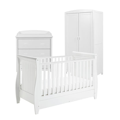 Babymore Stella 3 Piece Nursery Furniture Set – White