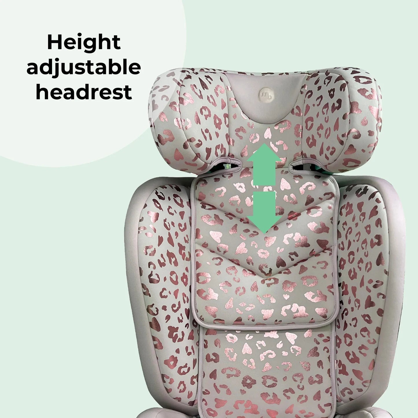 My Babiie MBCS23 High-Back Booster R129 Car Seat with ISOFIX - Blush Leopard