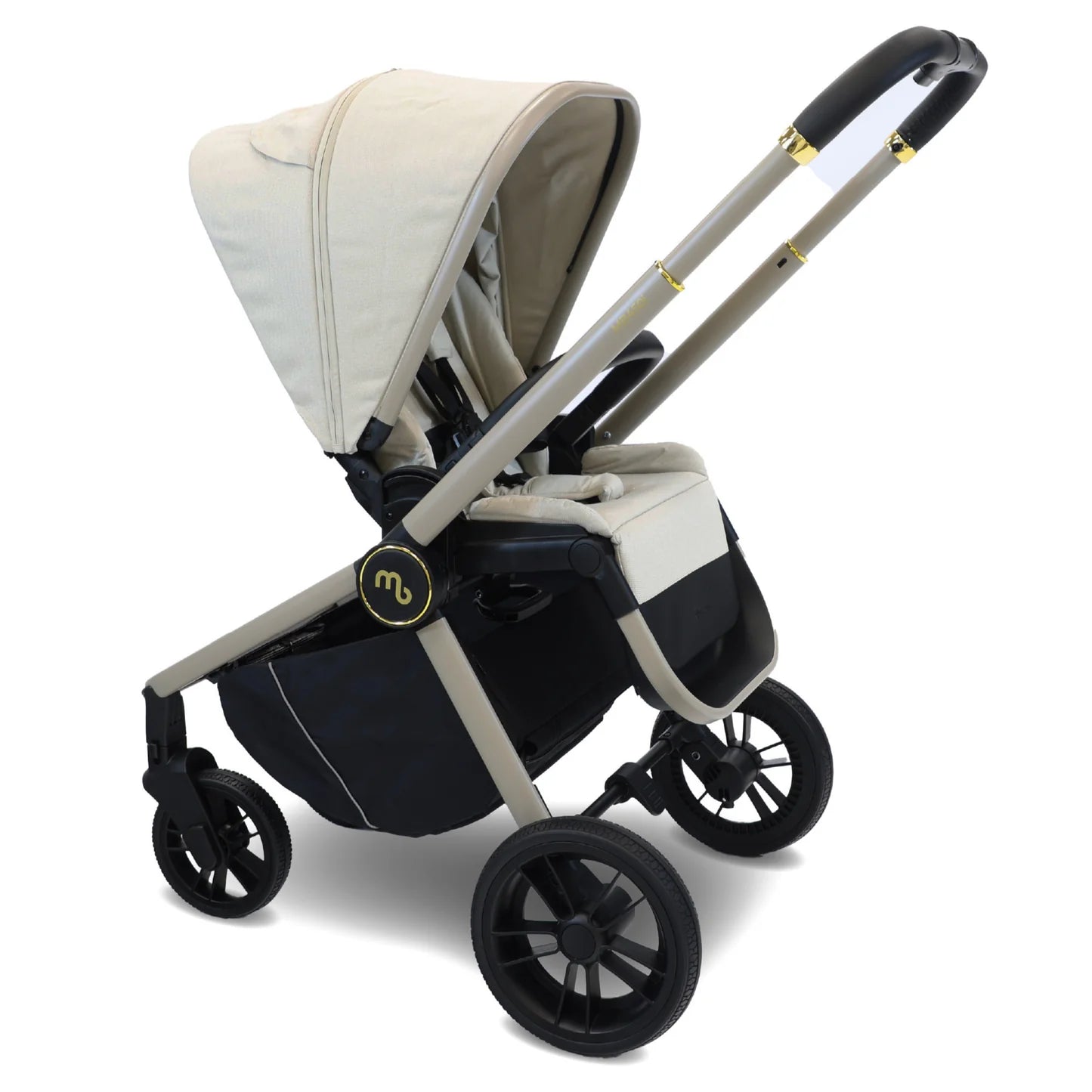 My Babiie MB450i 3-in-1 Travel System with Rotating Car Seat + Base - Ivory