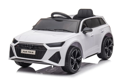 Audi RS6 Kids Ride on Sports Car with MP4 TV - White